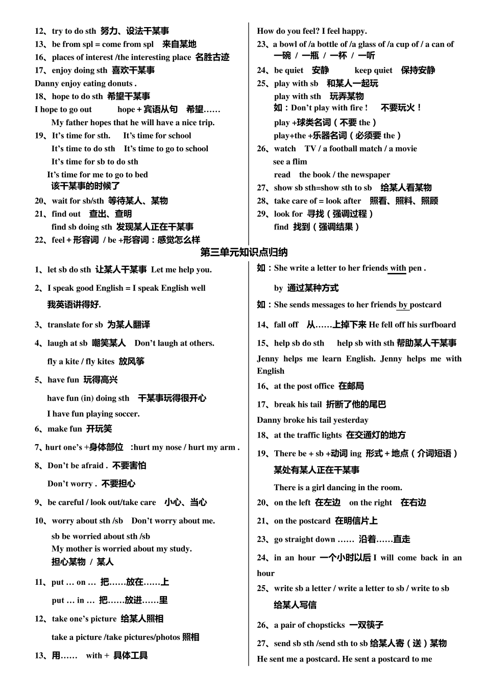 冀教版七年级下英语知识点总结_第2页