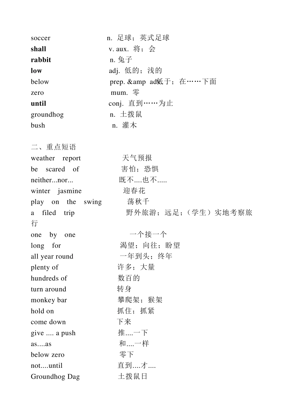 冀教版八年级下册各单元英语单词及短语汇总_第2页