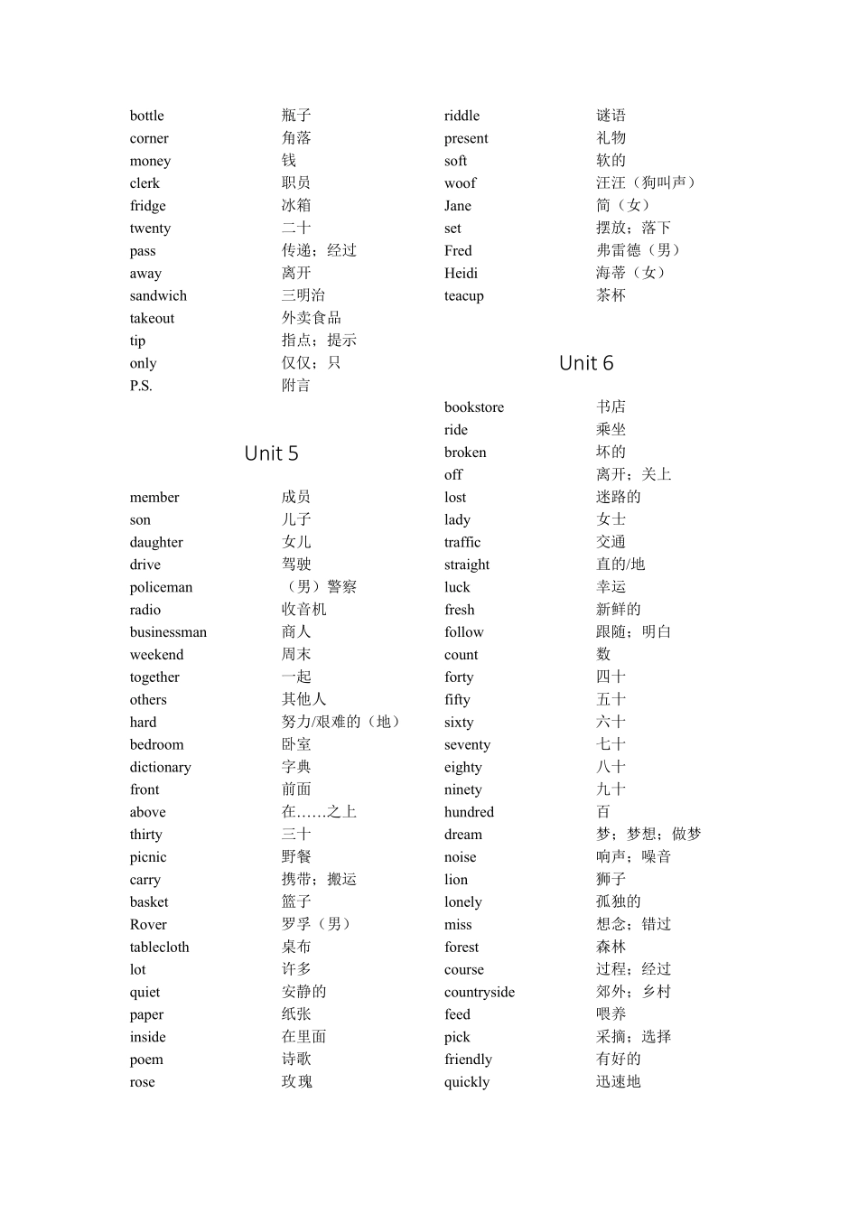 冀教版初中英语词汇表_第3页