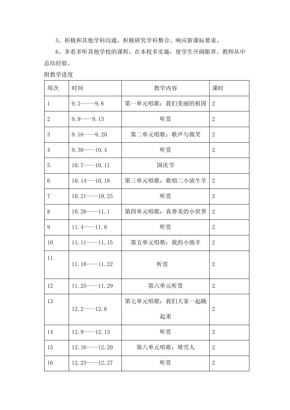 冀教版小学五年级音乐教案_第2页