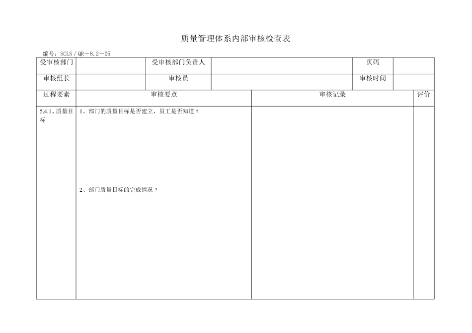 内审检查表(通用)_第2页