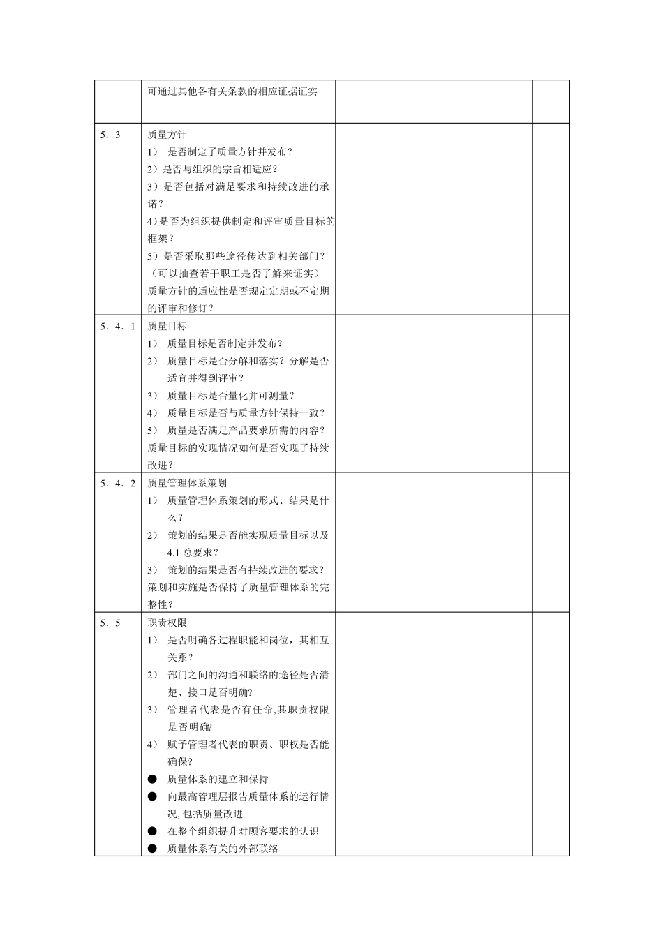 内审检查表范本_第2页