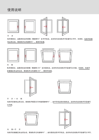 内开内倒窗使用说明