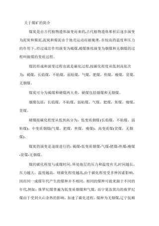 内蒙古主要褐煤煤矿简介