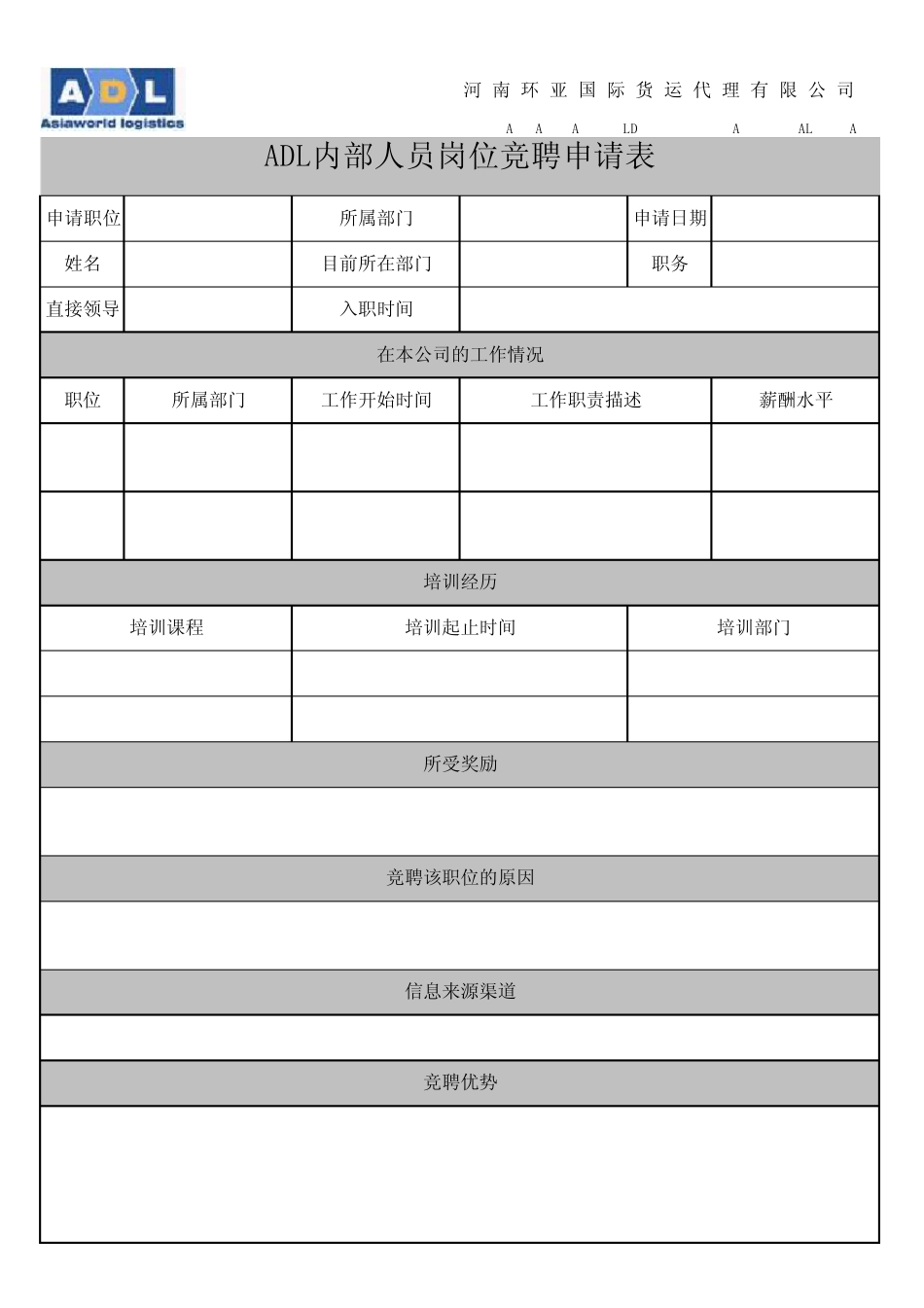 内部人员竞聘相关表格_第1页