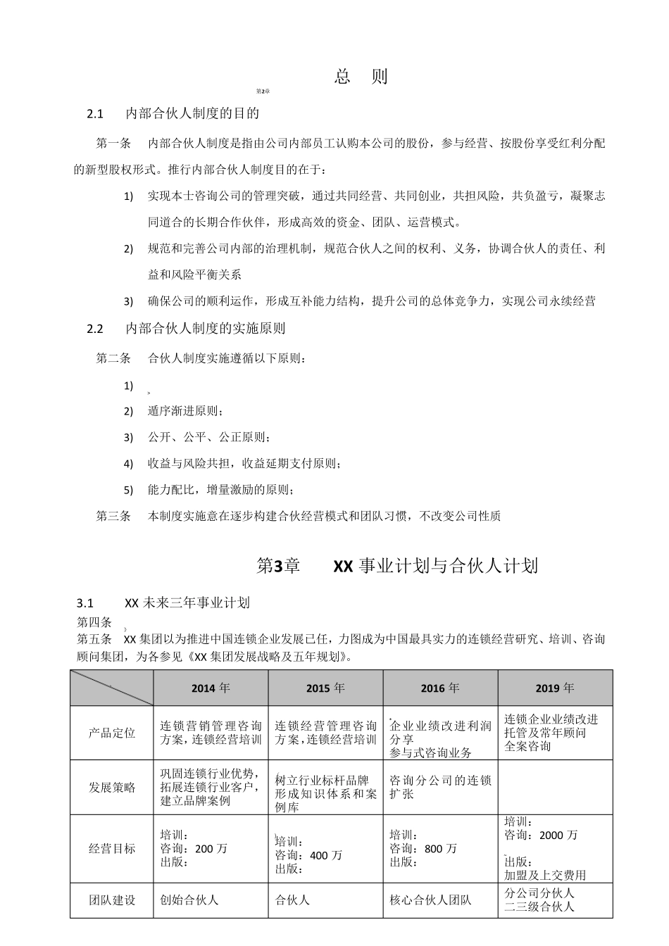 内部合伙人制度及股权激励方案(珍藏版)_第2页