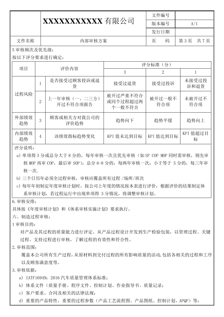 内部审核方案_第3页