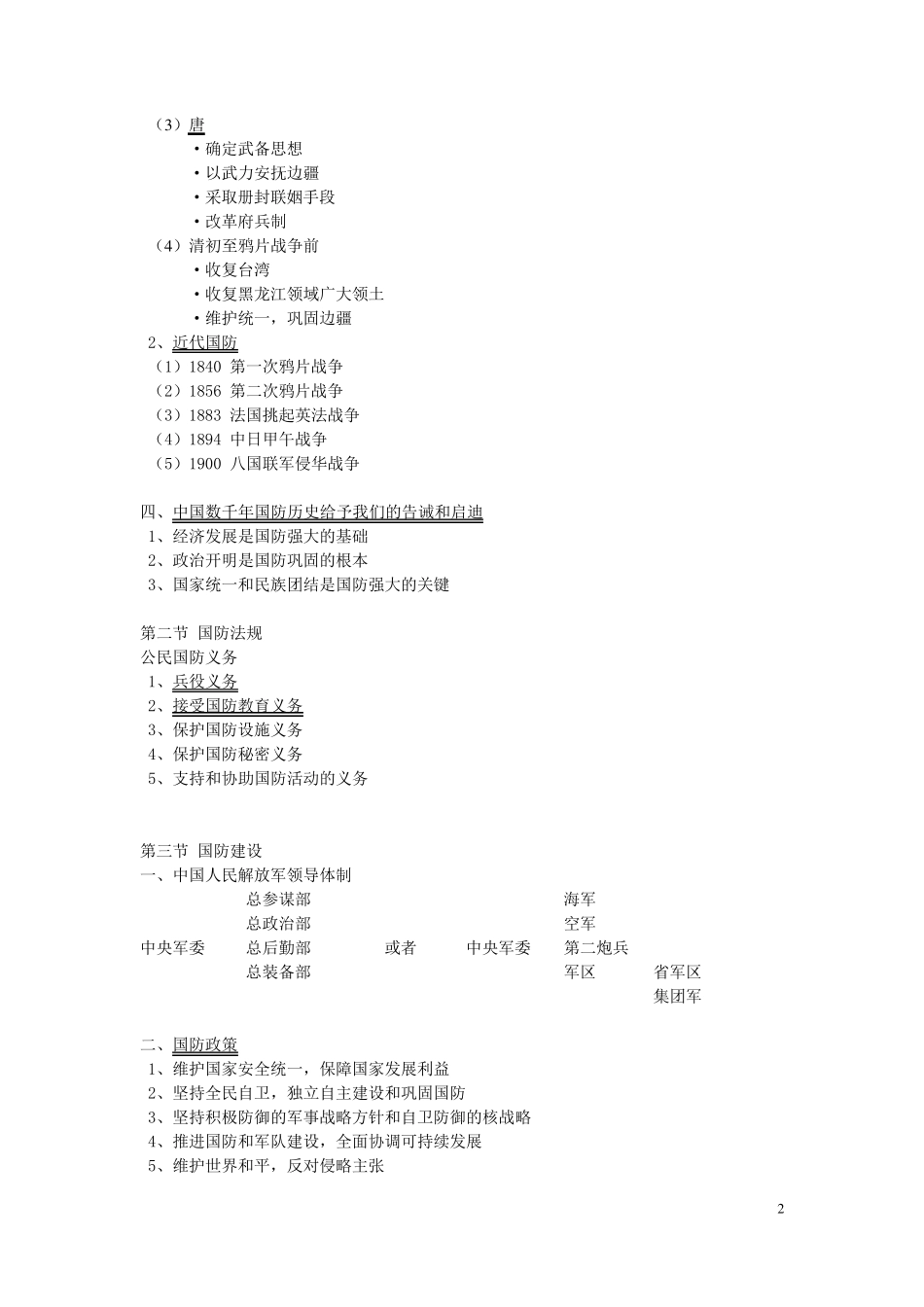 军事理论知识点整理_第2页