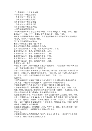 军人级别定义