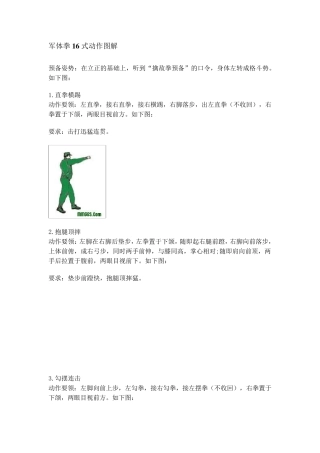 军体拳16式动作图解