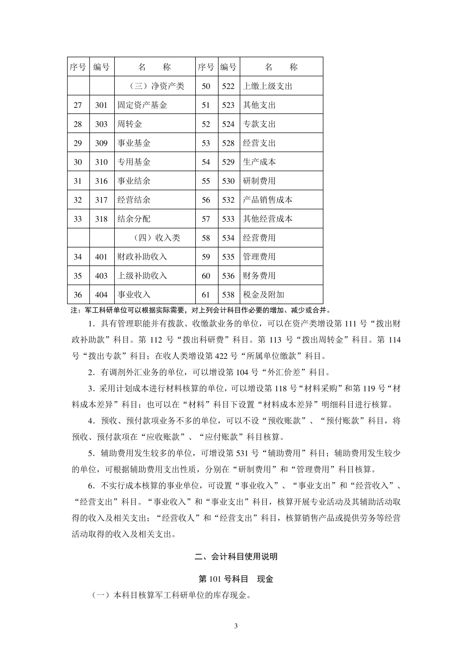 军工科研事业单位会计制度_第3页