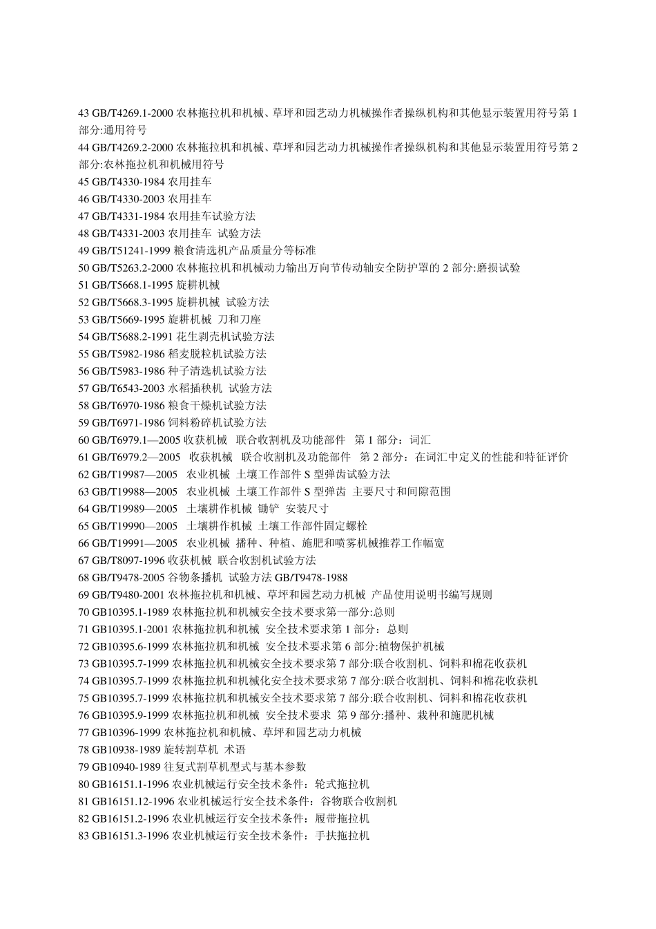 农业机械标准目录_第2页