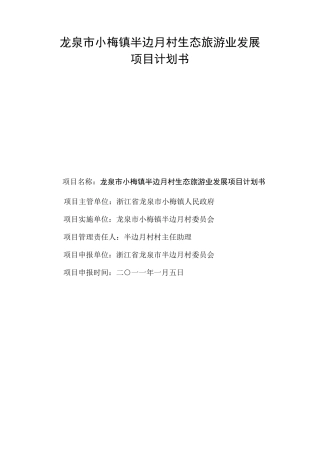 农业经济发展实际的创业项目计划书
