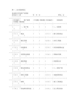 农业综合开发资产负债表
