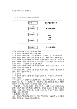 国税网上申报系统操作流程