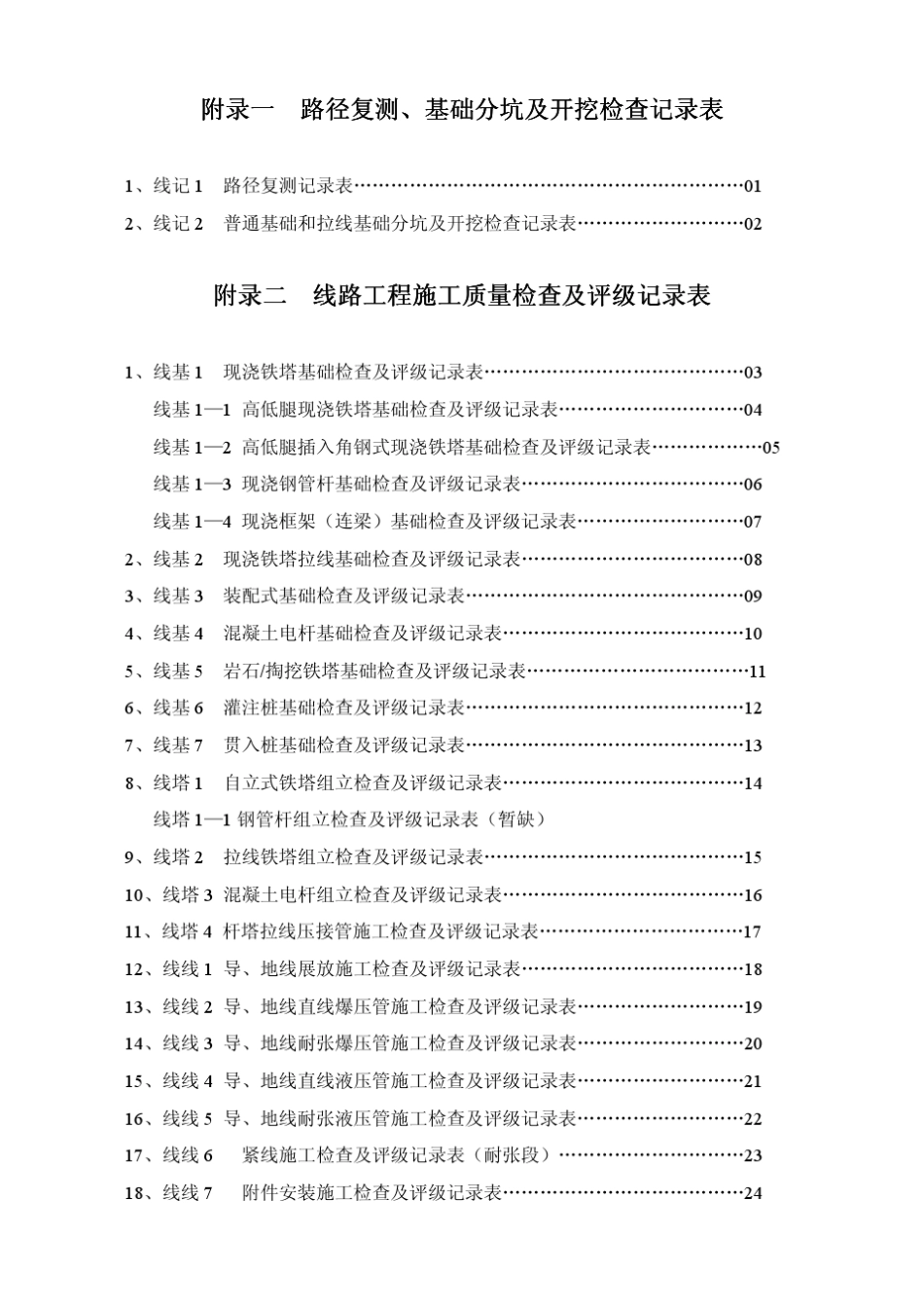 国网线路工程施工评级表格_第1页