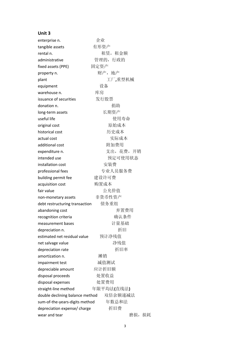 国际会计专业英语课程参考词汇_第3页