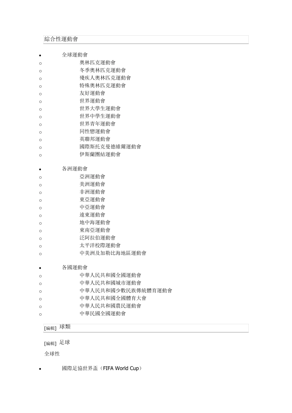 国际体育赛事列表_第1页