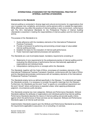 国际内部审计专业实务框架2017版(IPPFStandards2017)