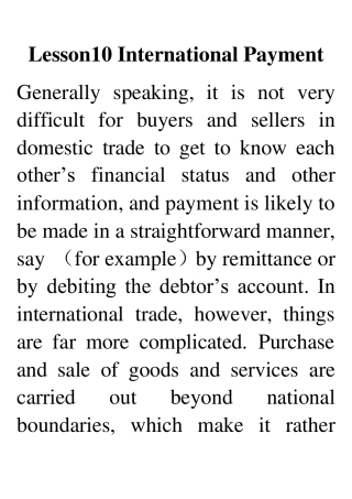 国际商务英语课文电子版lesson