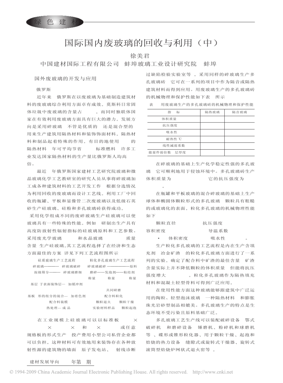国际国内废玻璃的回收与利用_中__第1页