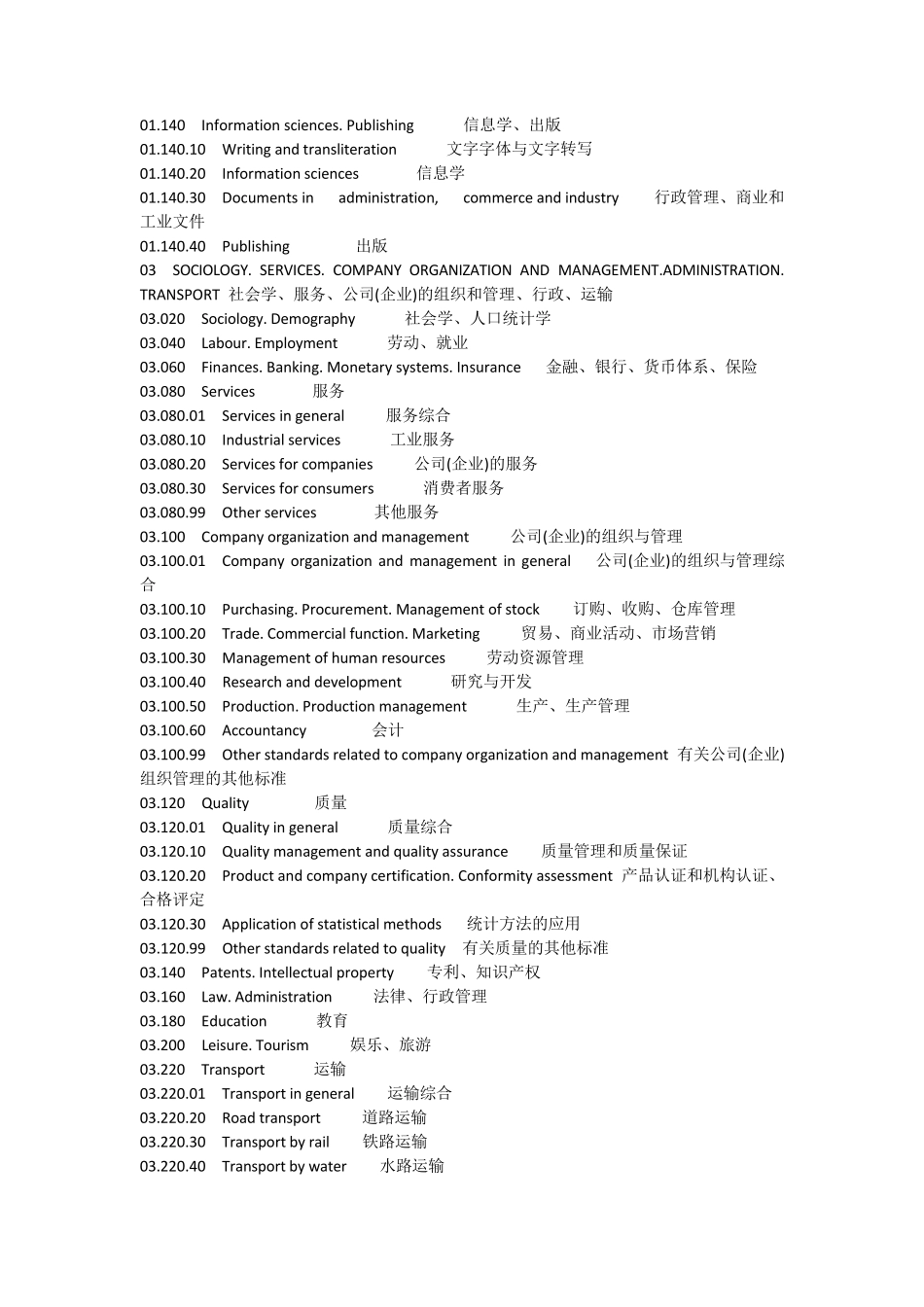 国际标准分类法ICS_第3页