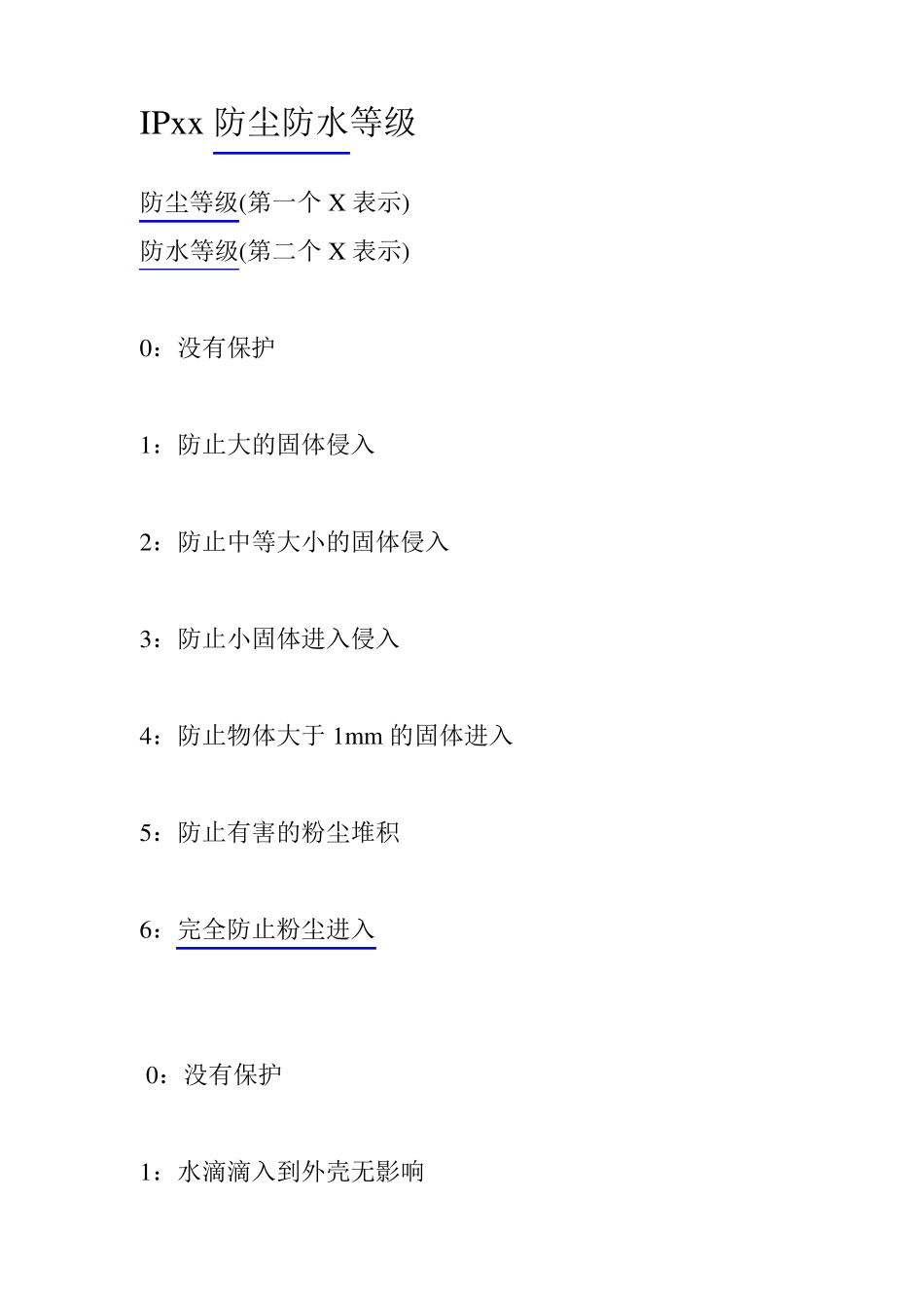 国际标准防水防尘等级_第1页