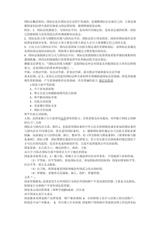 国际法概念特征