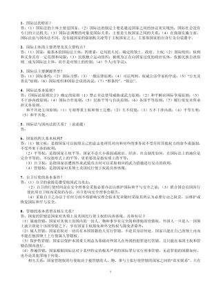 国际法简答题