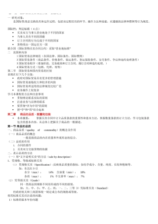 国际贸易实务全部知识点