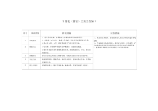 露天矿风险告知卡
