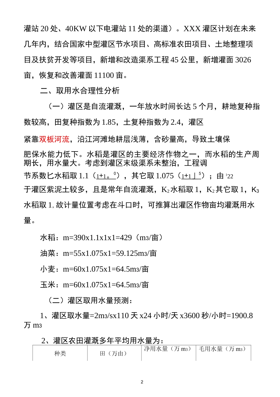 灌区农业取用水报告_第2页