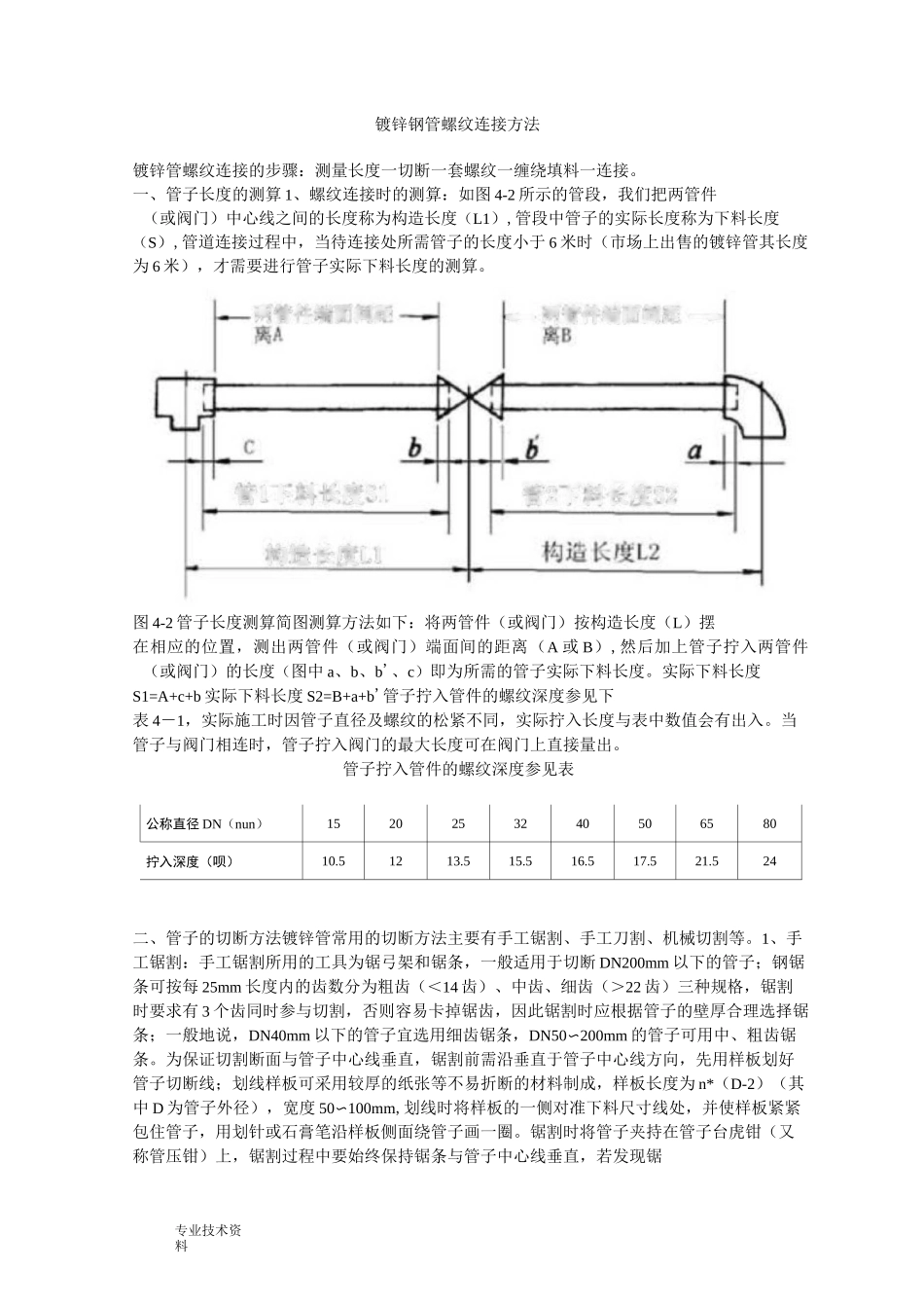 镀锌钢管螺纹连接方法_第1页