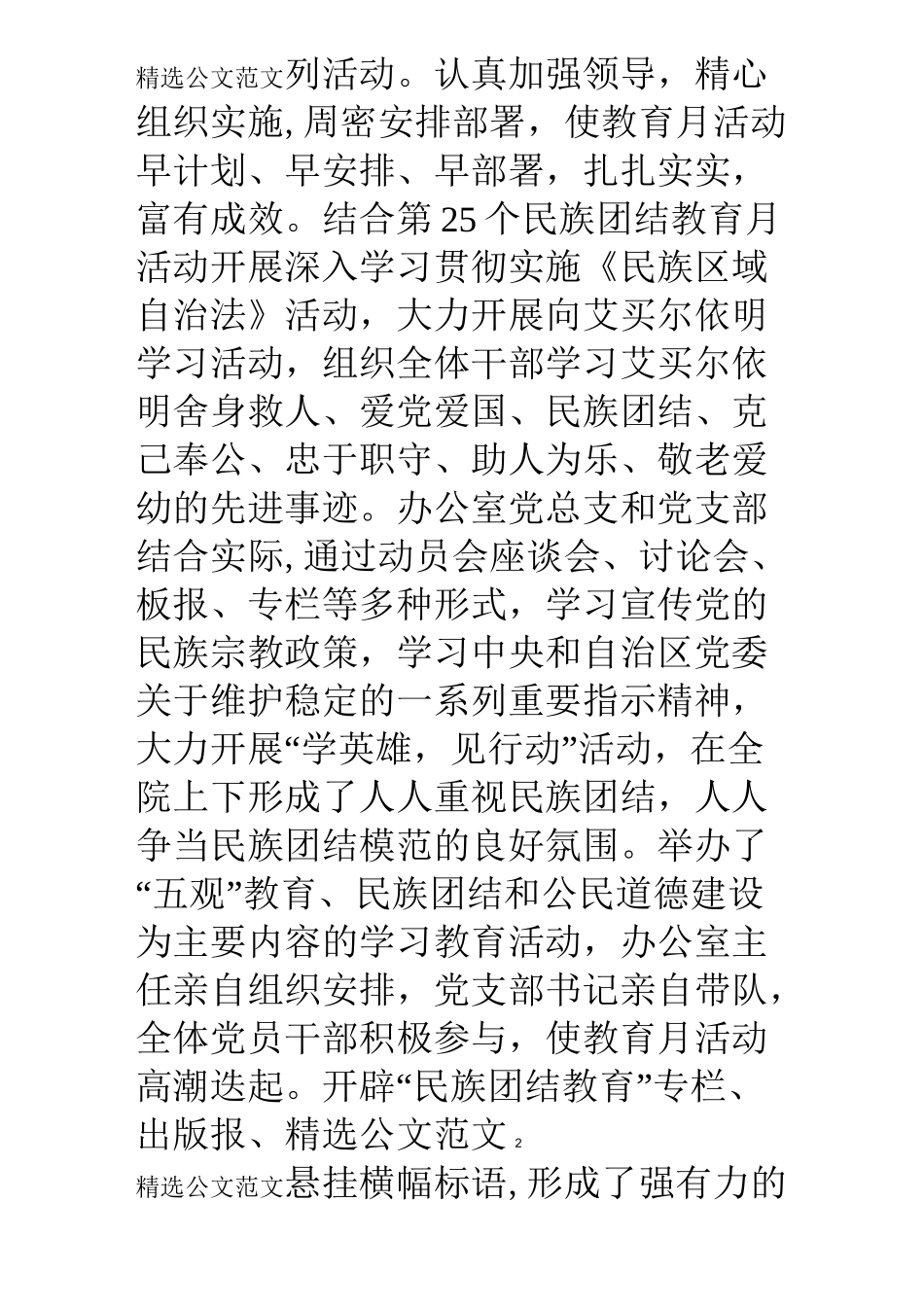 民族团结工作总结_第2页