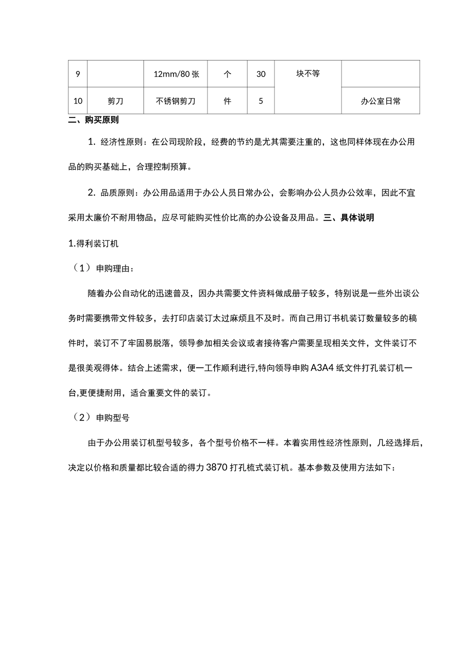 办公室用品购买申请报告_第2页