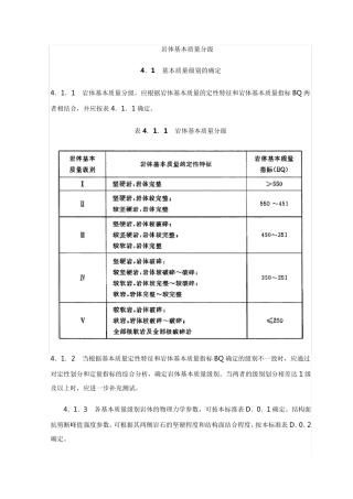 岩体基本质量分级