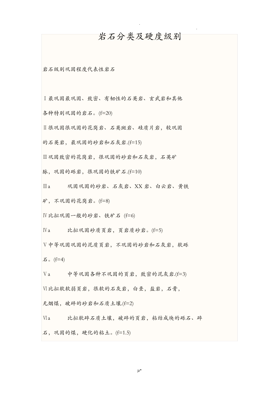 岩石分类及硬度级别_第1页