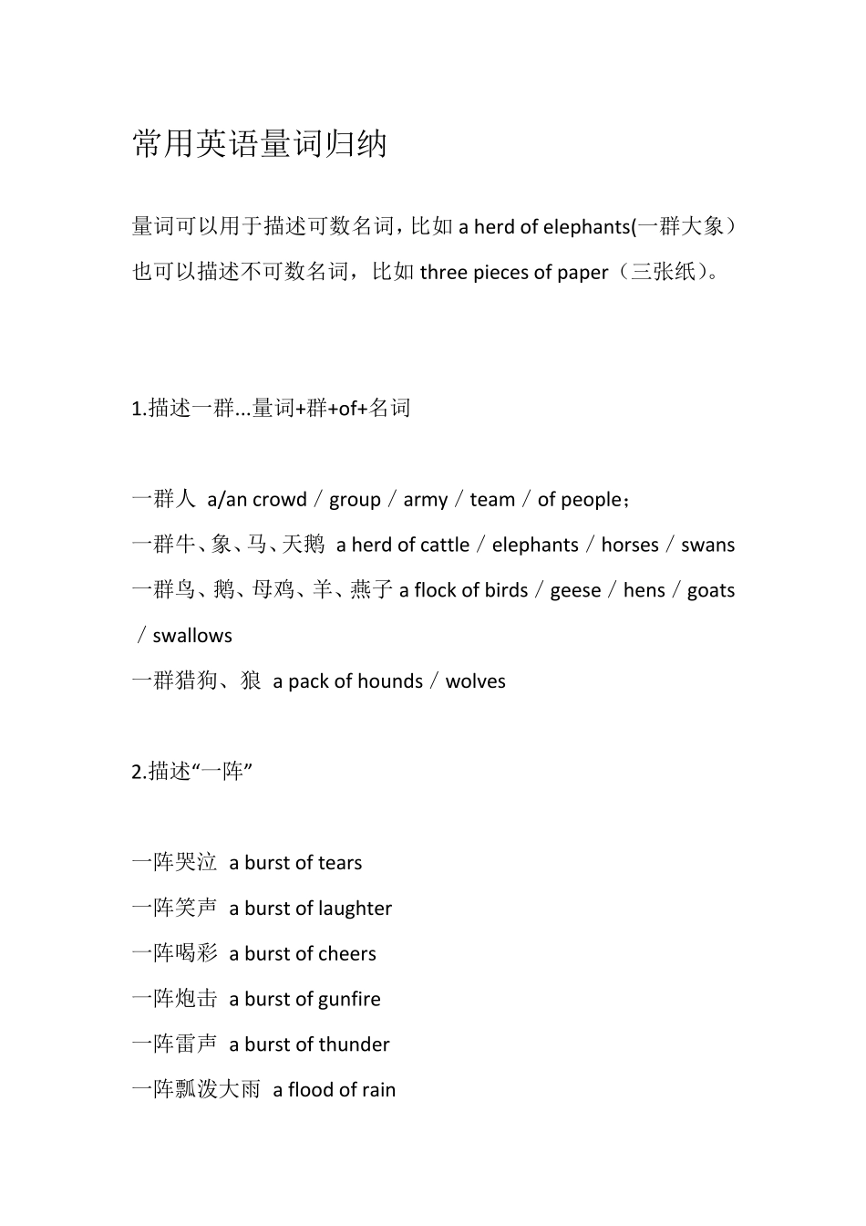 常用英语量词归纳_第1页