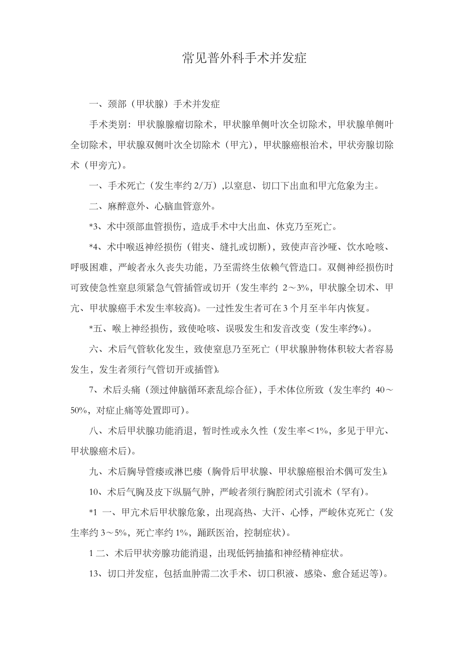 常见普外科手术并发症_第1页