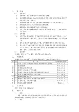 开关插座安装工程