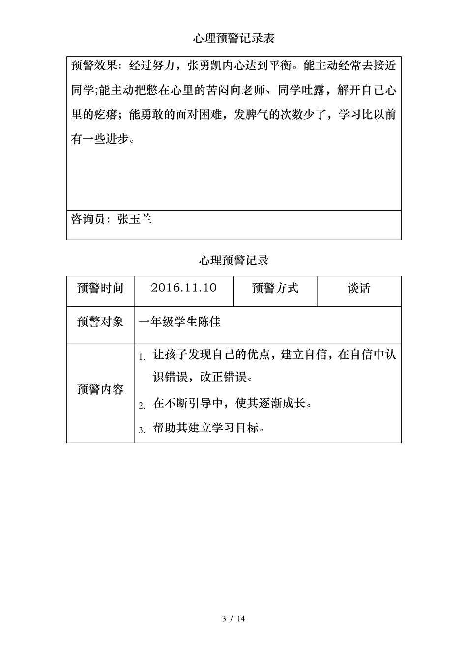 心理预警记录表_第3页