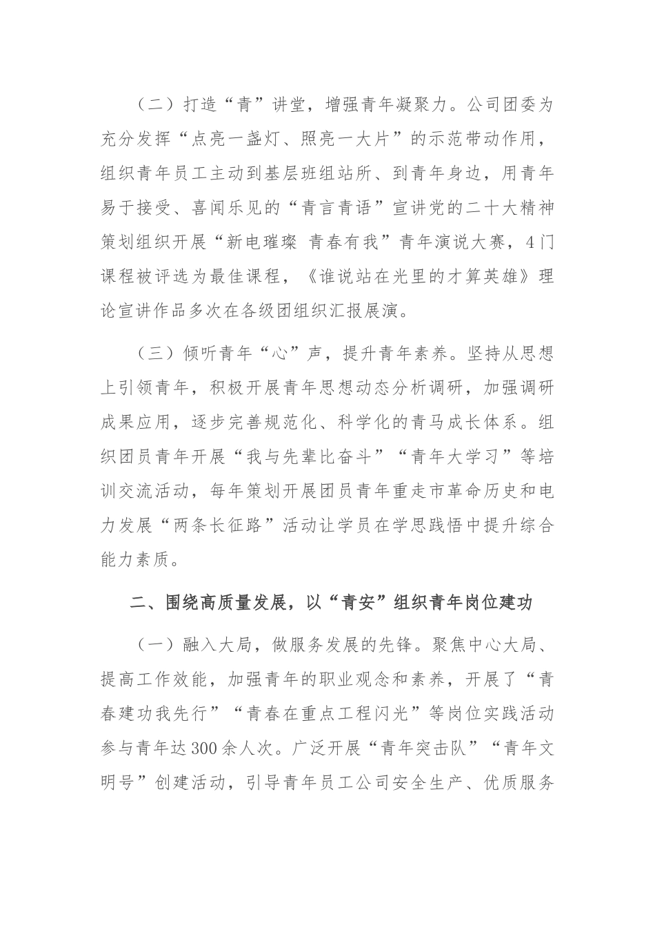 国有企业2024年青年培养工作总结_第2页