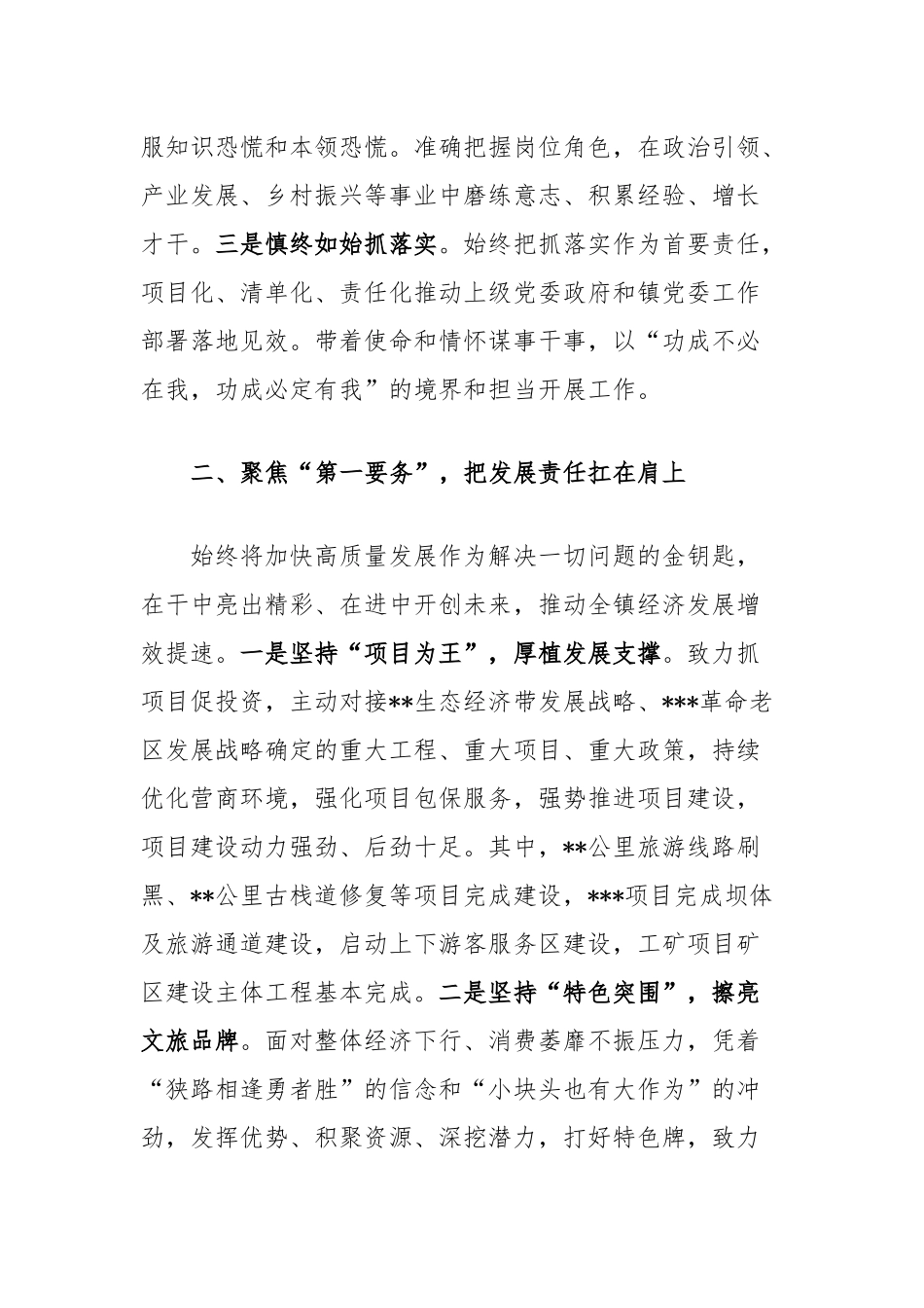 镇班子成员2024年述职述廉报告_第2页