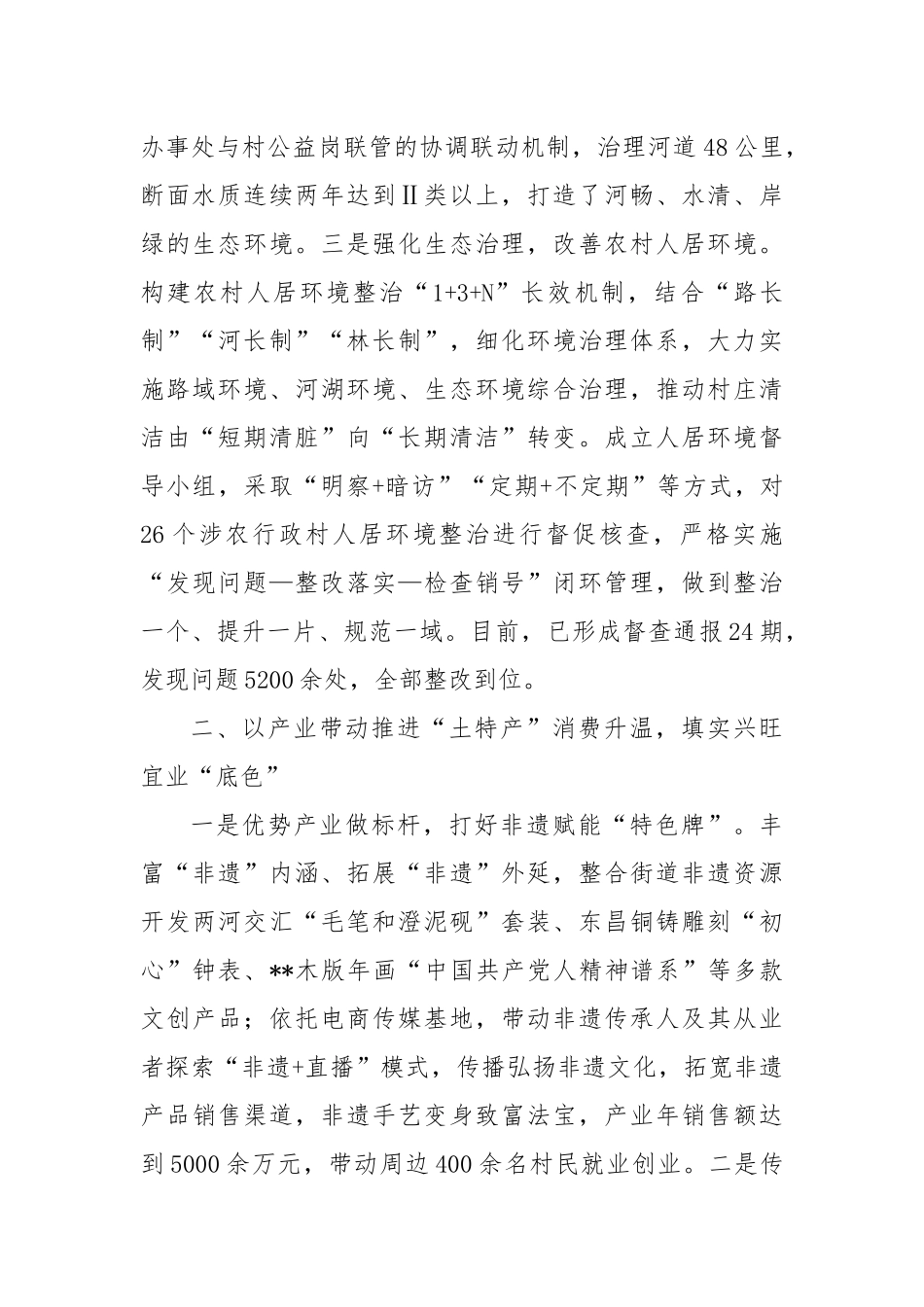 在2024年全区集中连片推进乡村全面振兴工作推进会上的汇报发言_第2页