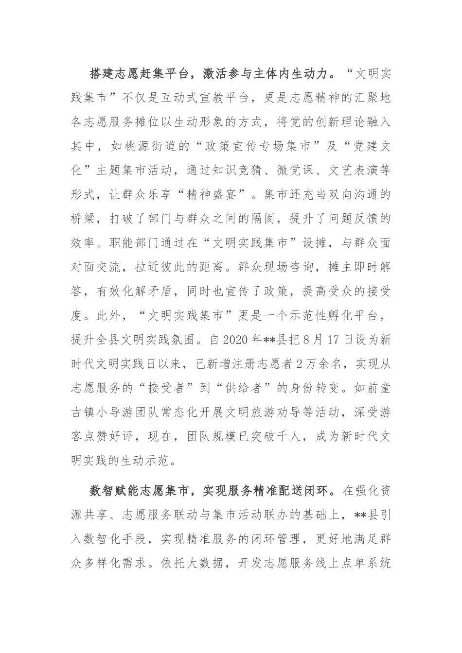 在2024年全市志愿服务工作现场交流推进会上的汇报发言_第2页