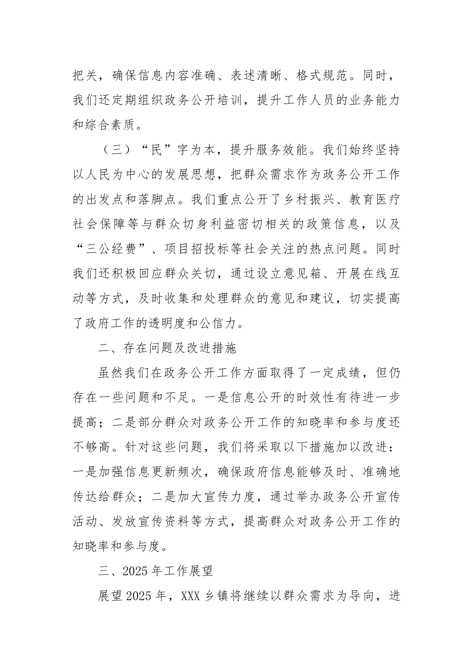 2024年XX乡镇政务公开工作总结_第2页