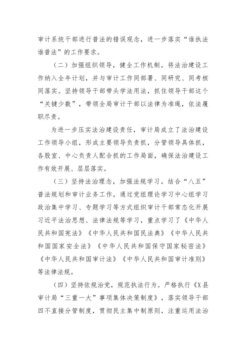 县审计局党组书记、副局长2023年度述法报告_第2页