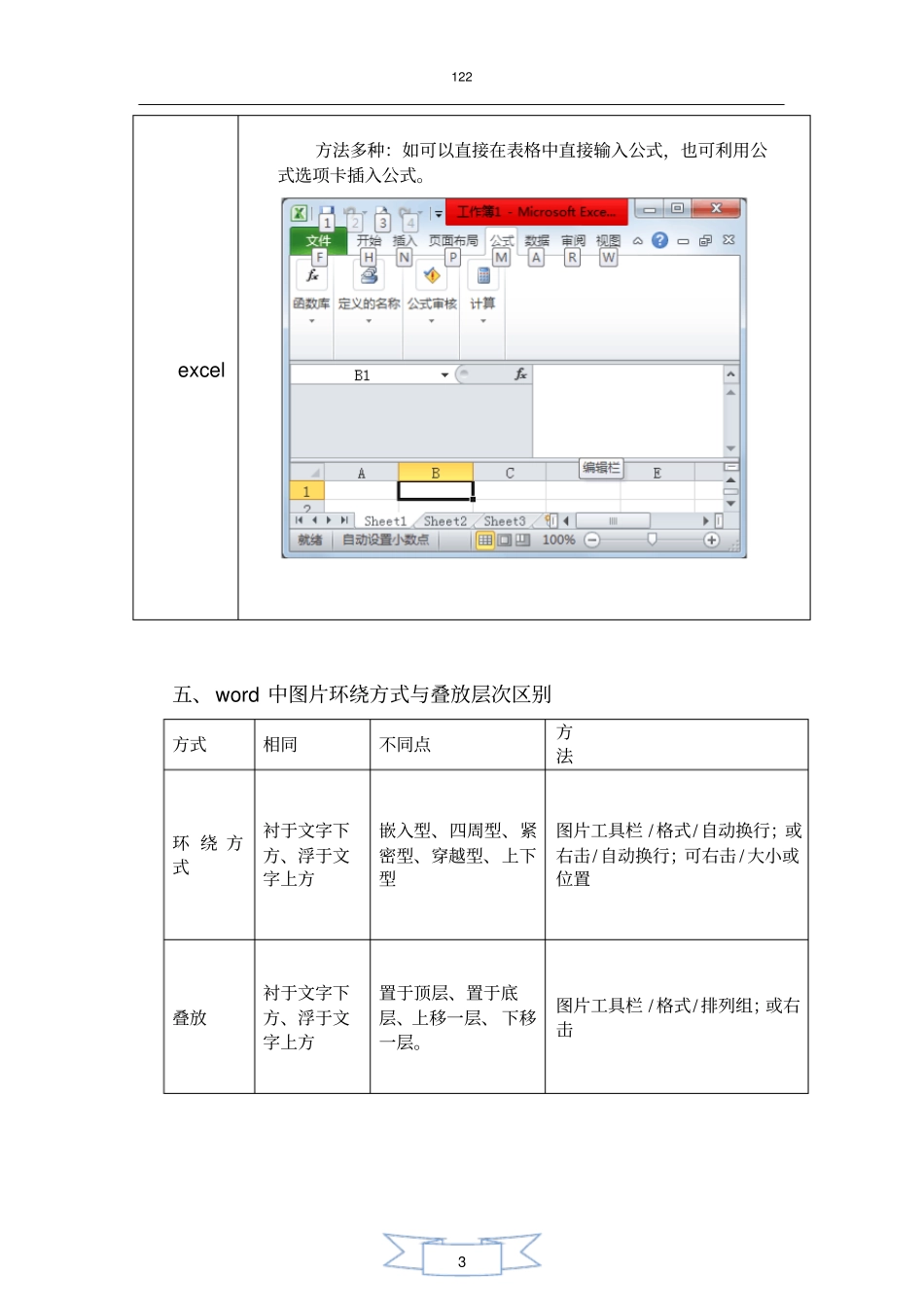 完整版办公软件2010知识点总复习,推荐文档_第3页