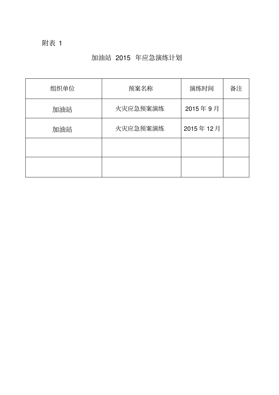 完整版加油站应急预案演练计划方案_第3页