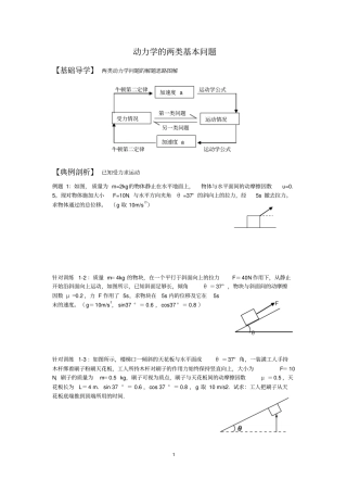 完整版动力学的两类基本问题-专题训